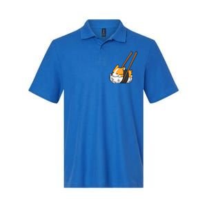 Corgi Sushi Funny Dog Gift Softstyle Adult Sport Polo