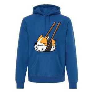 Corgi Sushi Funny Dog Gift Premium Hoodie