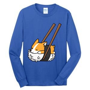 Corgi Sushi Funny Dog Gift Tall Long Sleeve T-Shirt