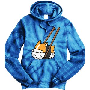 Corgi Sushi Funny Dog Gift Tie Dye Hoodie