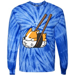 Corgi Sushi Funny Dog Gift Tie-Dye Long Sleeve Shirt