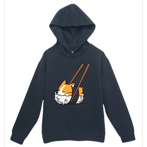 Corgi Sushi Funny Dog Gift Urban Pullover Hoodie