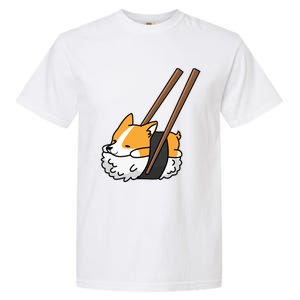 Corgi Sushi Funny Dog Gift Garment-Dyed Heavyweight T-Shirt