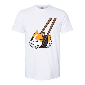 Corgi Sushi Funny Dog Gift Softstyle CVC T-Shirt