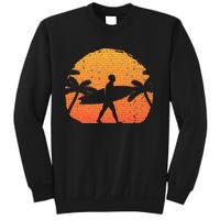 Cool Surfer For Wo Sunset Beach Surfing Retro Surf Sweatshirt