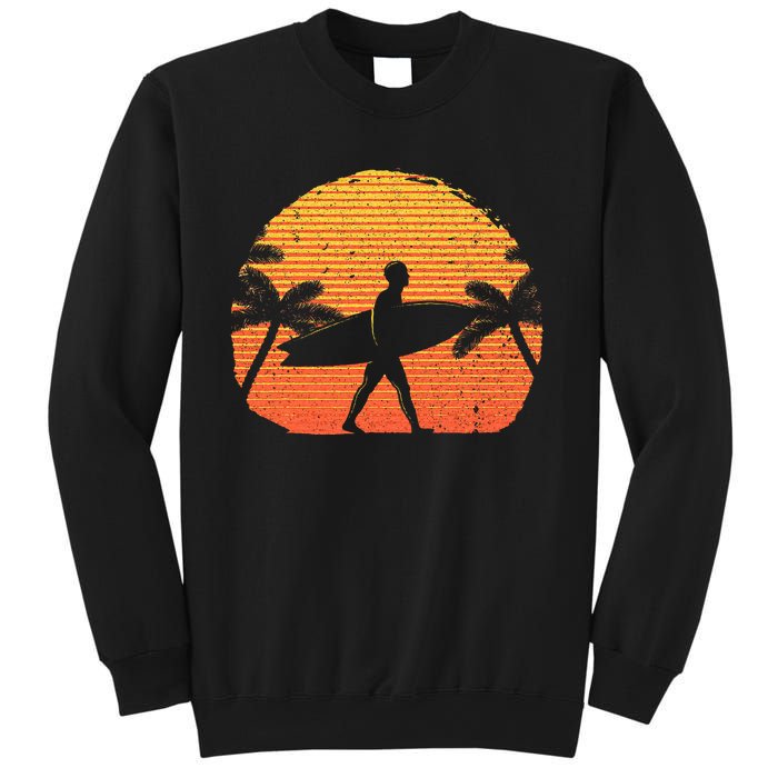 Cool Surfer For Wo Sunset Beach Surfing Retro Surf Sweatshirt