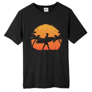 Cool Surfer For Wo Sunset Beach Surfing Retro Surf Tall Fusion ChromaSoft Performance T-Shirt