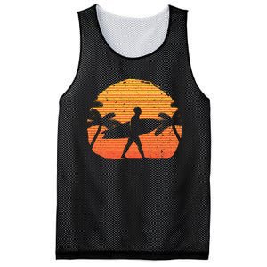 Cool Surfer For Wo Sunset Beach Surfing Retro Surf Mesh Reversible Basketball Jersey Tank