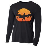 Cool Surfer For Wo Sunset Beach Surfing Retro Surf Cooling Performance Long Sleeve Crew