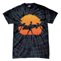 Cool Surfer For Wo Sunset Beach Surfing Retro Surf Tie-Dye T-Shirt