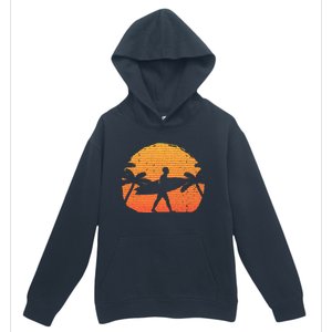 Cool Surfer For Wo Sunset Beach Surfing Retro Surf Urban Pullover Hoodie