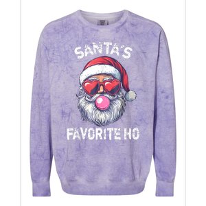 Christmas SantaS Favorite Ho Funny Santa Claus Cute Xmas Colorblast Crewneck Sweatshirt