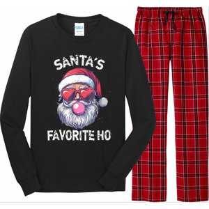 Christmas SantaS Favorite Ho Funny Santa Claus Cute Xmas Long Sleeve Pajama Set