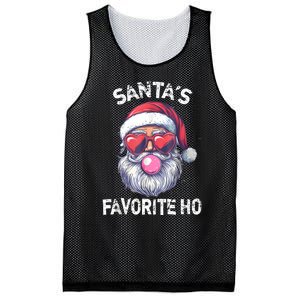 Christmas SantaS Favorite Ho Funny Santa Claus Cute Xmas Mesh Reversible Basketball Jersey Tank