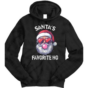 Christmas SantaS Favorite Ho Funny Santa Claus Cute Xmas Tie Dye Hoodie