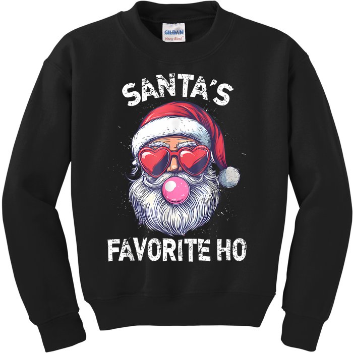 Christmas SantaS Favorite Ho Funny Santa Claus Cute Xmas Kids Sweatshirt