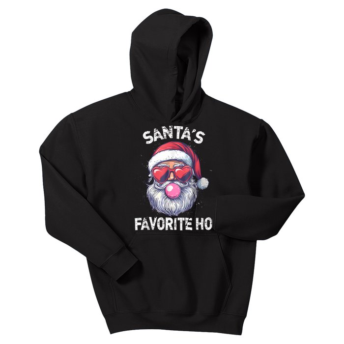 Christmas SantaS Favorite Ho Funny Santa Claus Cute Xmas Kids Hoodie