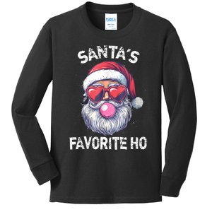 Christmas SantaS Favorite Ho Funny Santa Claus Cute Xmas Kids Long Sleeve Shirt