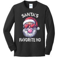 Christmas SantaS Favorite Ho Funny Santa Claus Cute Xmas Kids Long Sleeve Shirt