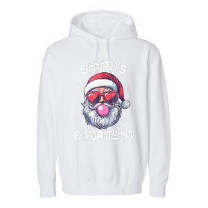 Christmas SantaS Favorite Ho Funny Santa Claus Cute Xmas Garment-Dyed Fleece Hoodie