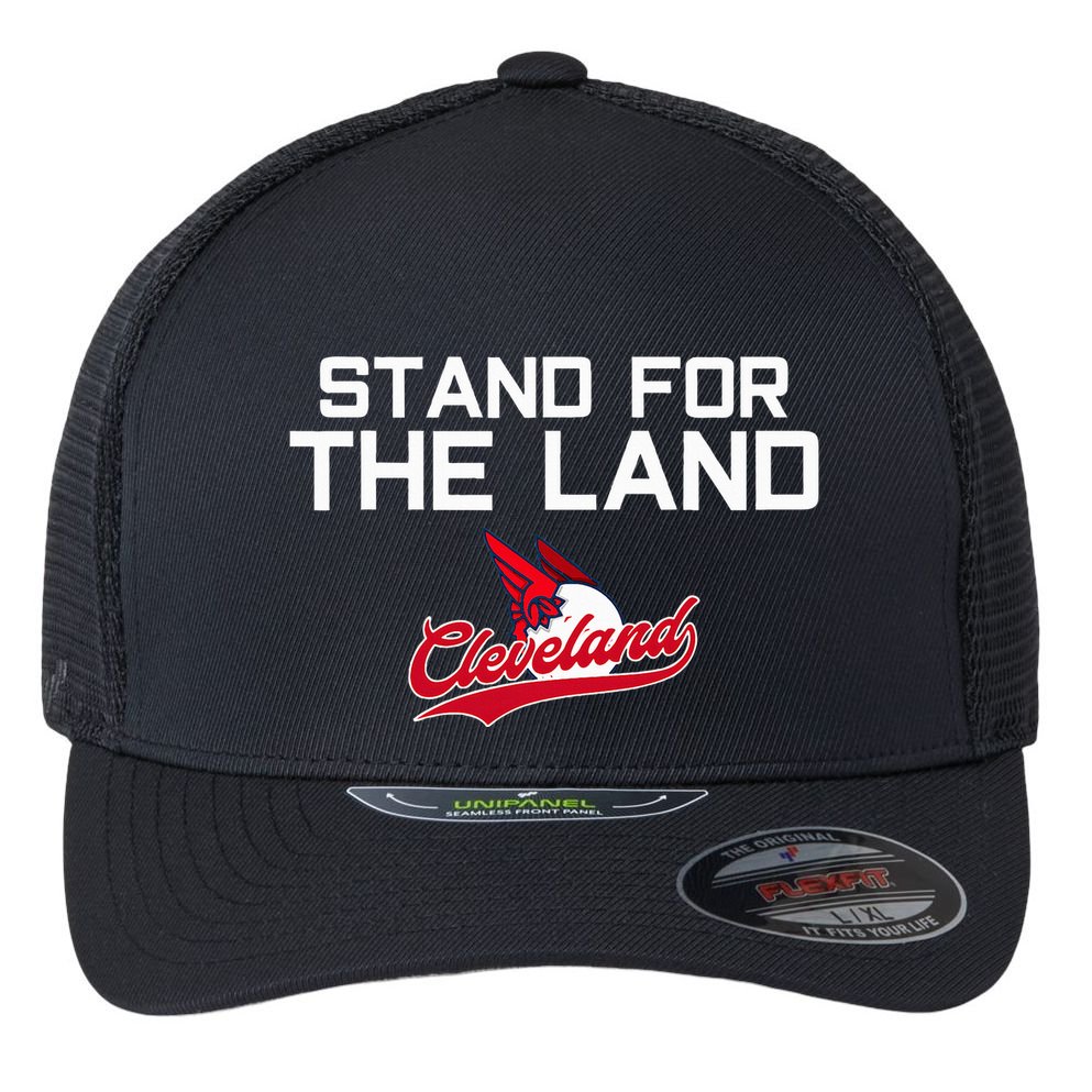 Cleveland Stand For The Land Flexfit Unipanel Trucker Cap