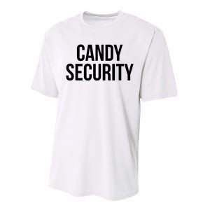 Candy Security Funny Halloween Costume For Parents Performance Sprint T-Shirt