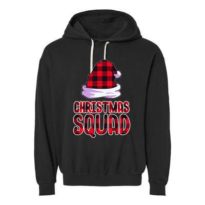 Christmas Squad Family Group Matching Christmas Party Pajama Garment-Dyed Fleece Hoodie