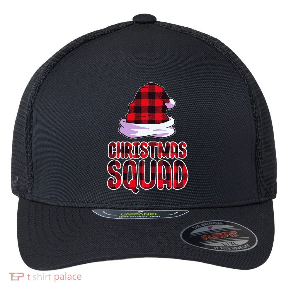 Christmas Squad Family Group Matching Christmas Party Pajama Flexfit Unipanel Trucker Cap