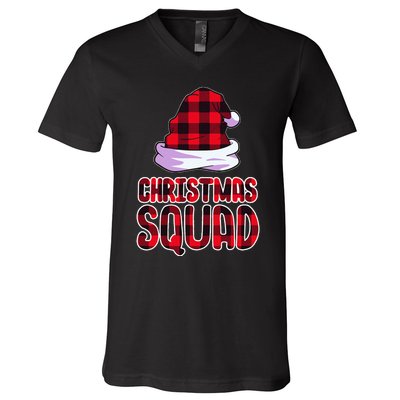 Christmas Squad Family Group Matching Christmas Party Pajama V-Neck T-Shirt