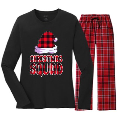 Christmas Squad Family Group Matching Christmas Party Pajama Women's Long Sleeve Flannel Pajama Set 