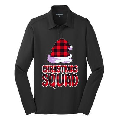 Christmas Squad Family Group Matching Christmas Party Pajama Silk Touch Performance Long Sleeve Polo