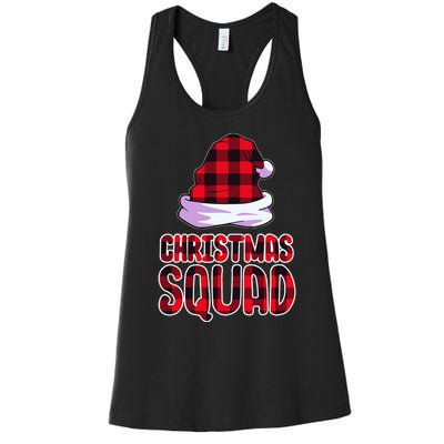 Christmas Squad Family Group Matching Christmas Party Pajama Women's Racerback Tank