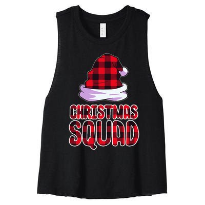 Christmas Squad Family Group Matching Christmas Party Pajama Women's Racerback Cropped Tank