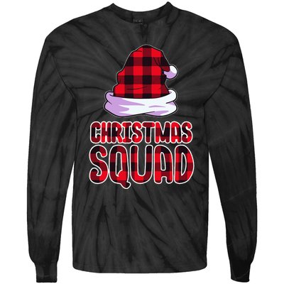 Christmas Squad Family Group Matching Christmas Party Pajama Tie-Dye Long Sleeve Shirt