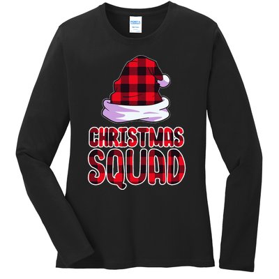 Christmas Squad Family Group Matching Christmas Party Pajama Ladies Long Sleeve Shirt