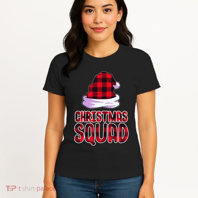 Christmas Squad Family Group Matching Christmas Party Pajama Womens T-Shirt