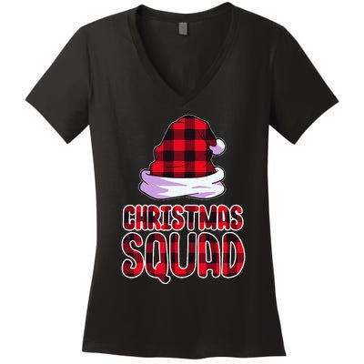 Christmas Squad Family Group Matching Christmas Party Pajama Women's V-Neck T-Shirt