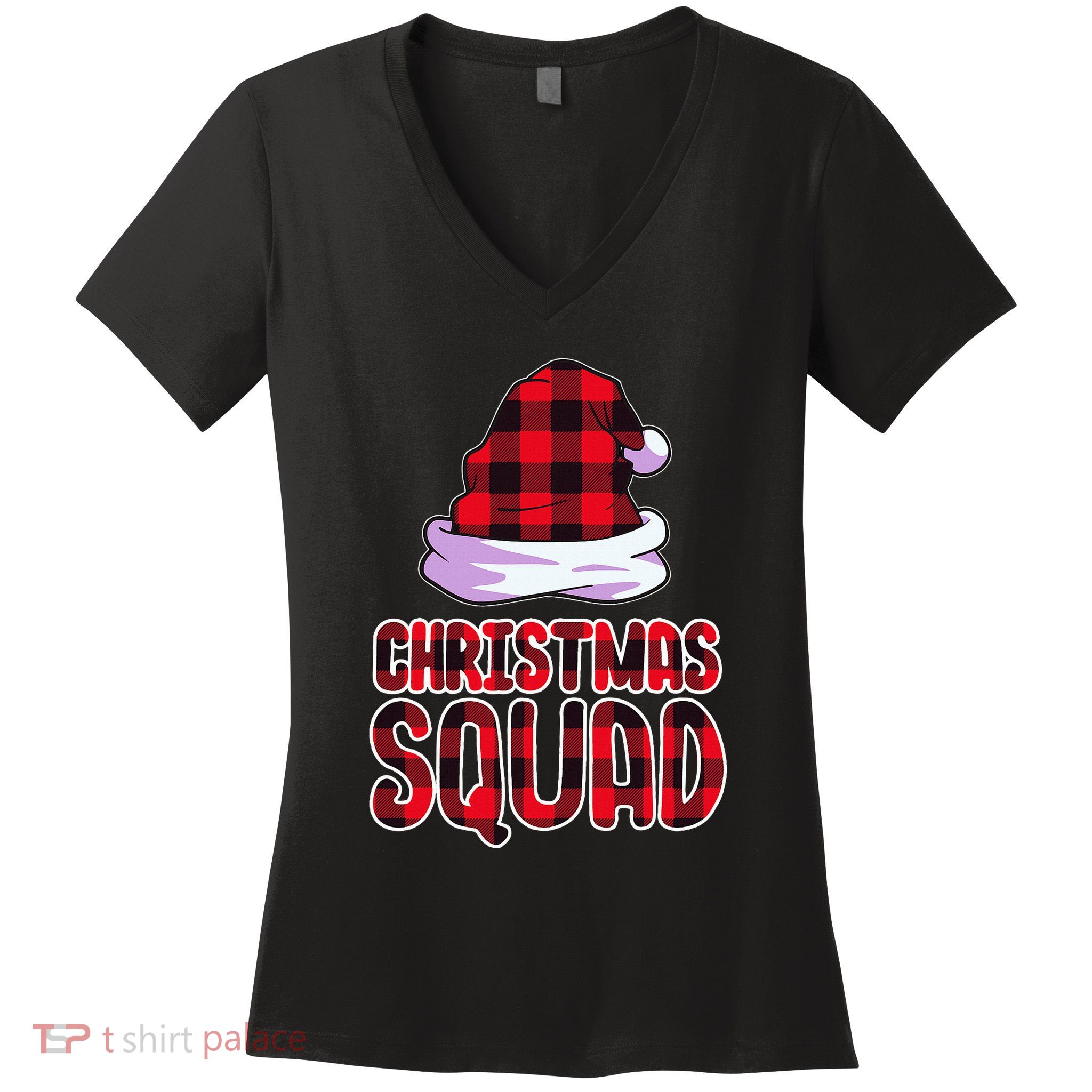 Christmas Squad Family Group Matching Christmas Party Pajama Women's V-Neck T-Shirt