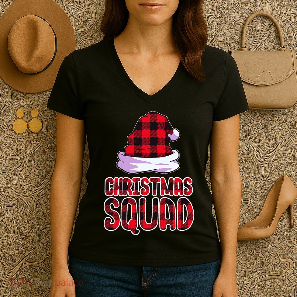 Christmas Squad Family Group Matching Christmas Party Pajama Women's V-Neck T-Shirt