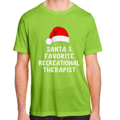 Christmas SantaS Favorite Recreational Therapist Funny Xmas Adult ChromaSoft Performance T-Shirt