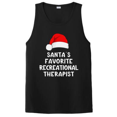 Christmas SantaS Favorite Recreational Therapist Funny Xmas PosiCharge Competitor Tank