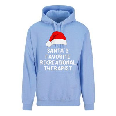 Christmas SantaS Favorite Recreational Therapist Funny Xmas Unisex Surf Hoodie