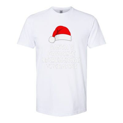 Christmas SantaS Favorite Recreational Therapist Funny Xmas Softstyle CVC T-Shirt