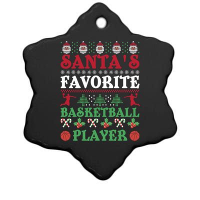 Christmas SantaS Favorite Basketball Player Xmas Meaningful Gift Ceramic Star Ornament