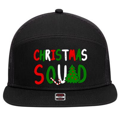 Christmas Squad Family Matching 7 Panel Mesh Trucker Snapback Hat