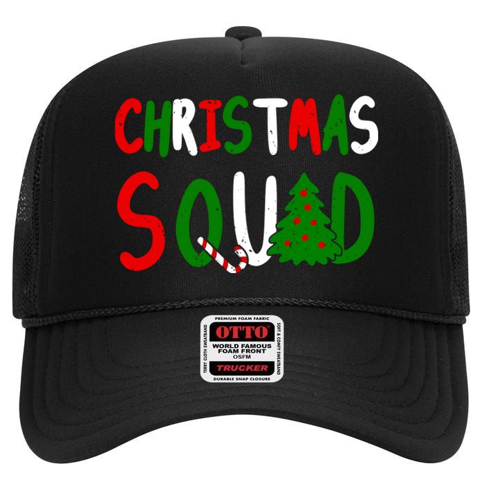 Christmas Squad Family Matching High Crown Mesh Back Trucker Hat