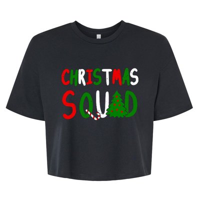 Christmas Squad Family Matching Bella+Canvas Jersey Crop Tee