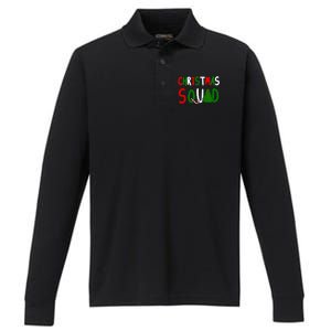 Christmas Squad Family Matching Performance Long Sleeve Polo