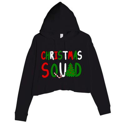 Christmas Squad Family Matching Crop Fleece Hoodie