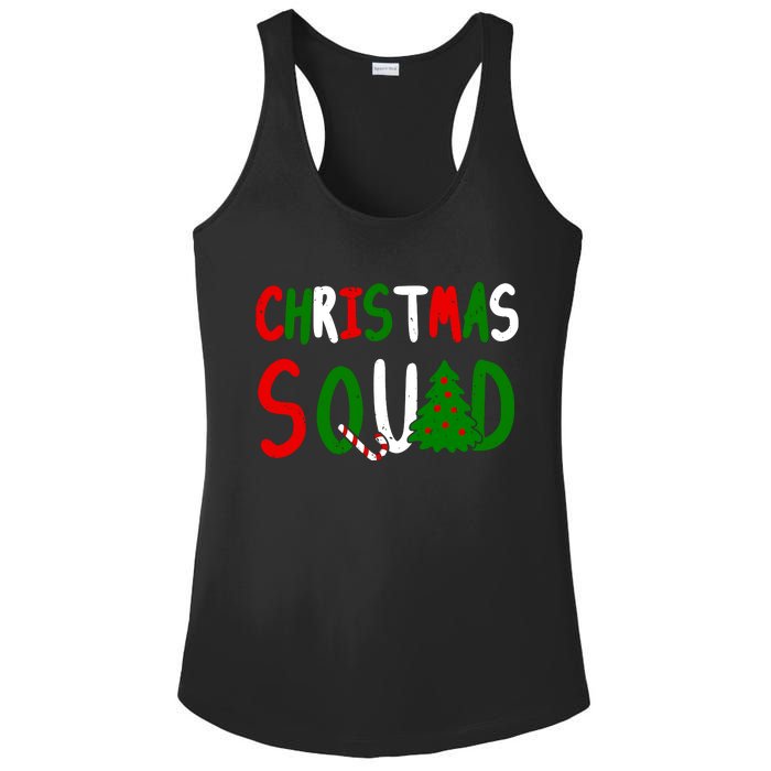 Christmas Squad Family Matching Ladies PosiCharge Competitor Racerback Tank